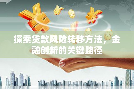 夏河探索贷款风险转移方法，金融创新的关键路径