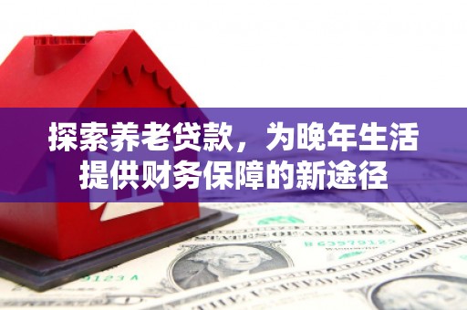 元宝山探索养老贷款，为晚年生活提供财务保障的新途径