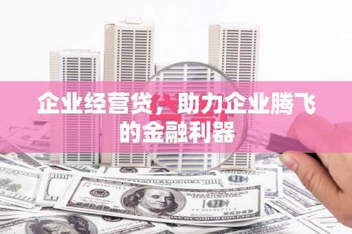 九寨沟企业经营贷，助力企业腾飞的金融利器