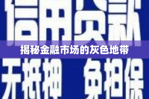 法库揭秘金融市场的灰色地带